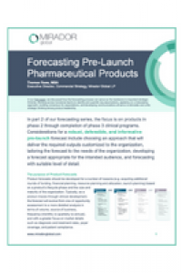 forecasting pre-launch pharmaceutical products